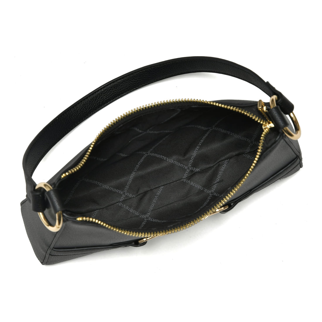 VIA MARTE BOLSA DE OMBRO FEMININO PRETO B2-719-01 MATERIAL SINTETICO-1759429484268