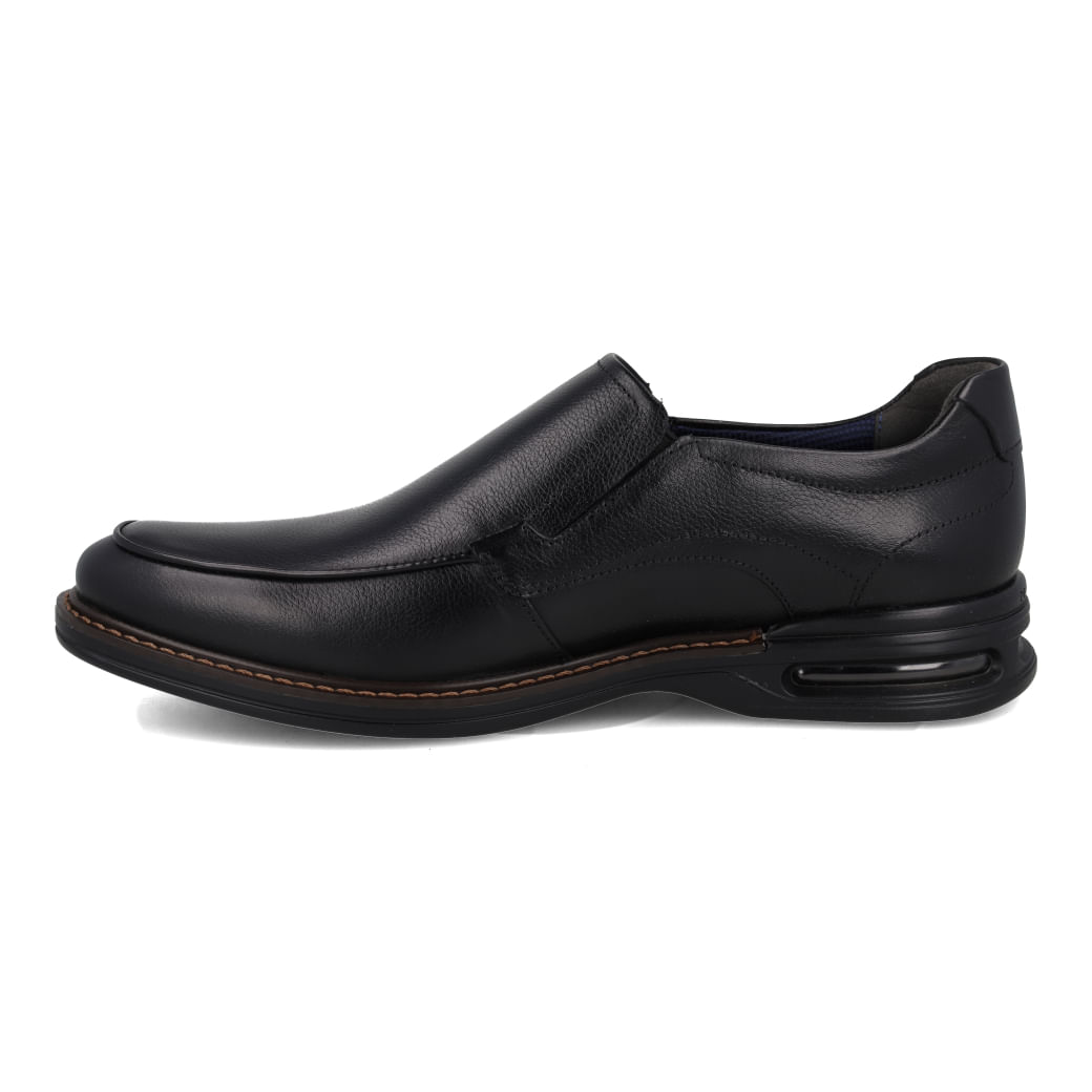 Sapato social Democrata preto masculino em couro com destaque para conforto e tecnologia AIR