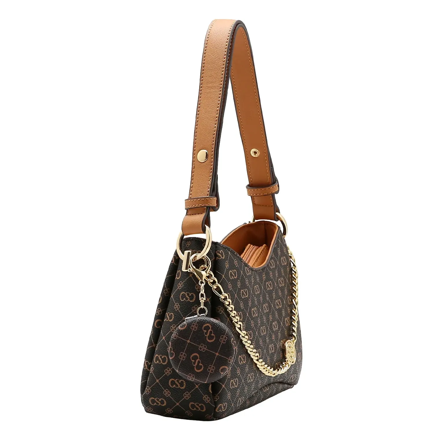 Bolsa Chenson Elegance vista lateral mostrando alça ajustável e acabamento refinado