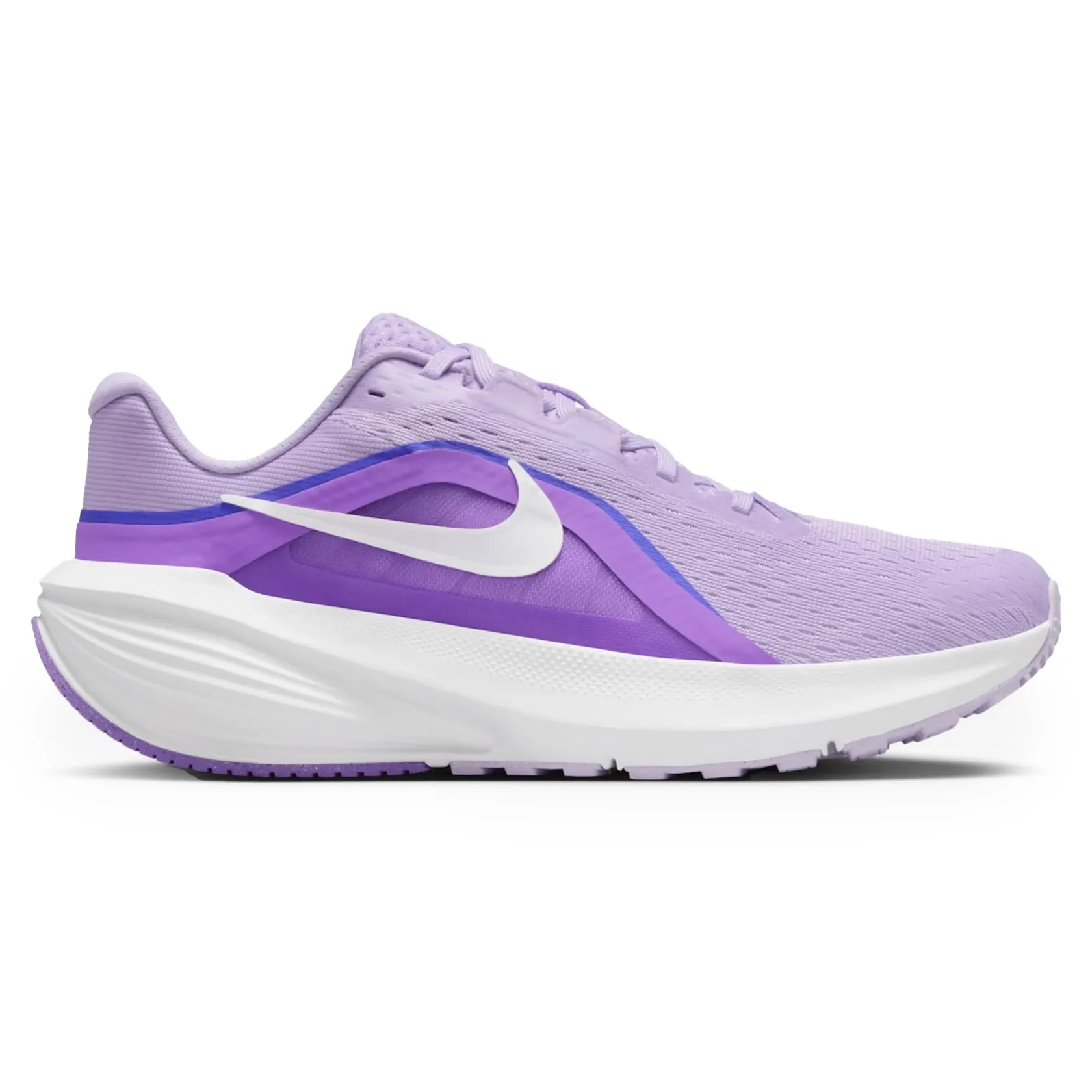 Tênis Nike Downshifter 14 Feminino na cor roxa, vista frontal