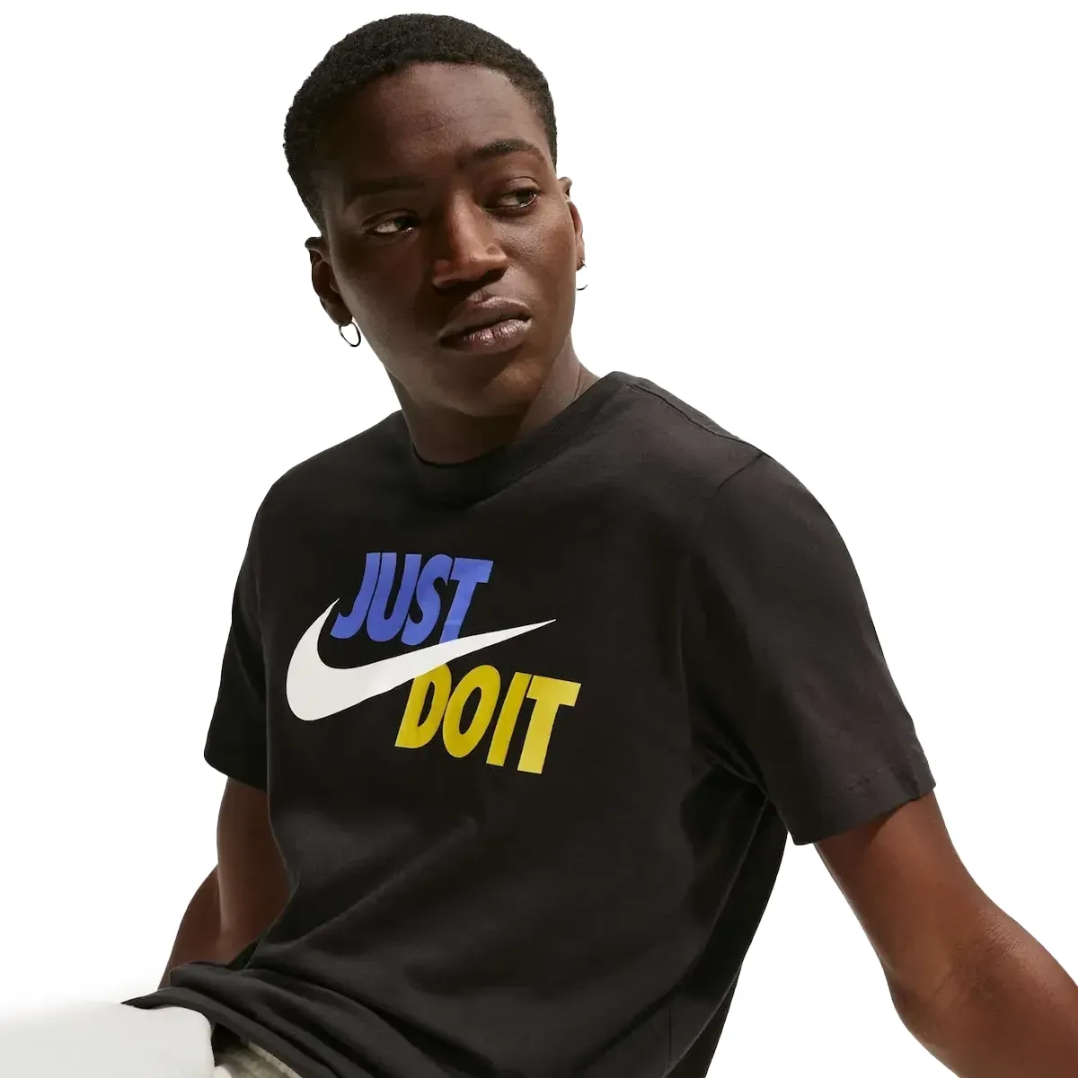 Camiseta Nike Sportswear JDI masculina preta com logo Just Do It