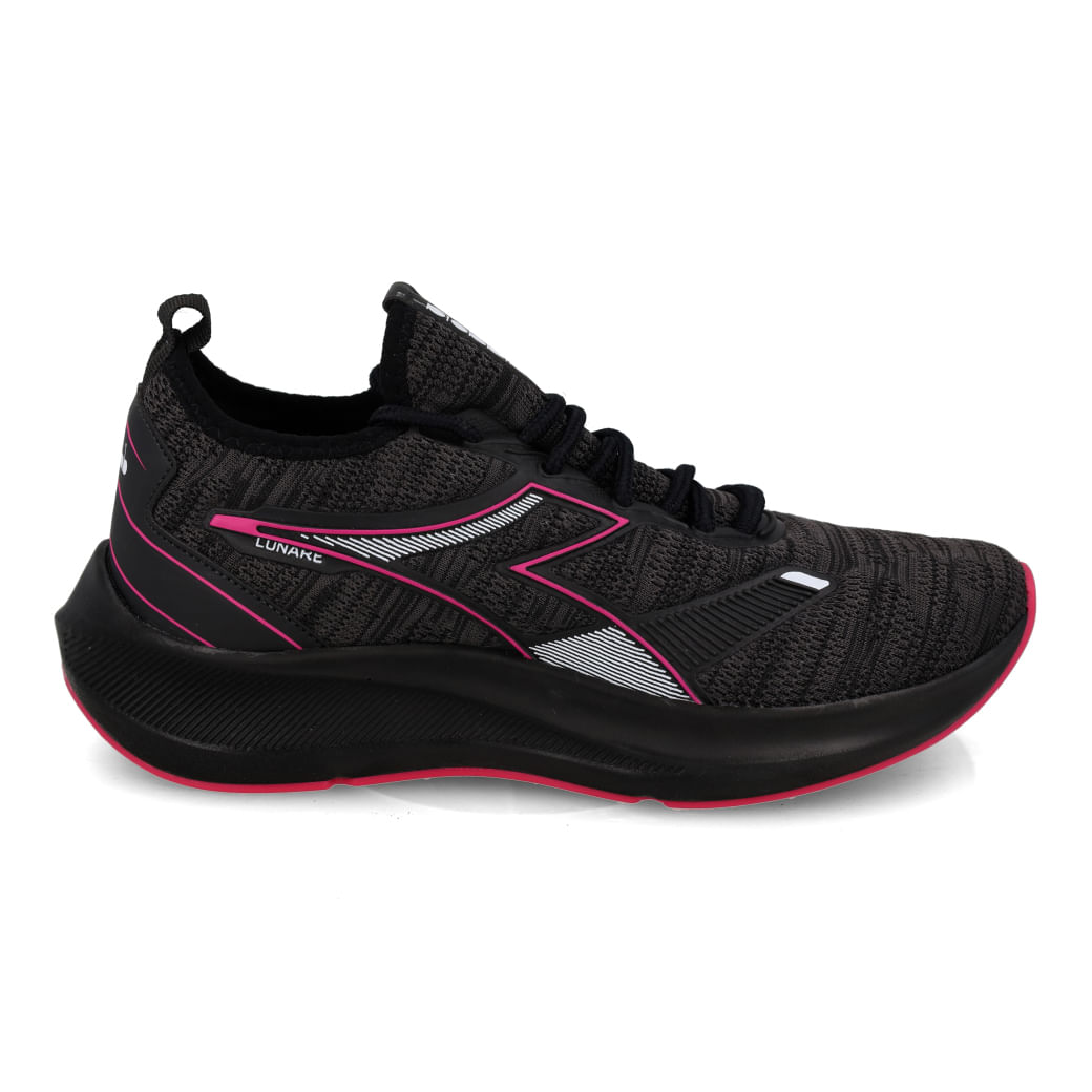 Tênis Corrida Diadora Lunare Feminino Preto vista frontal