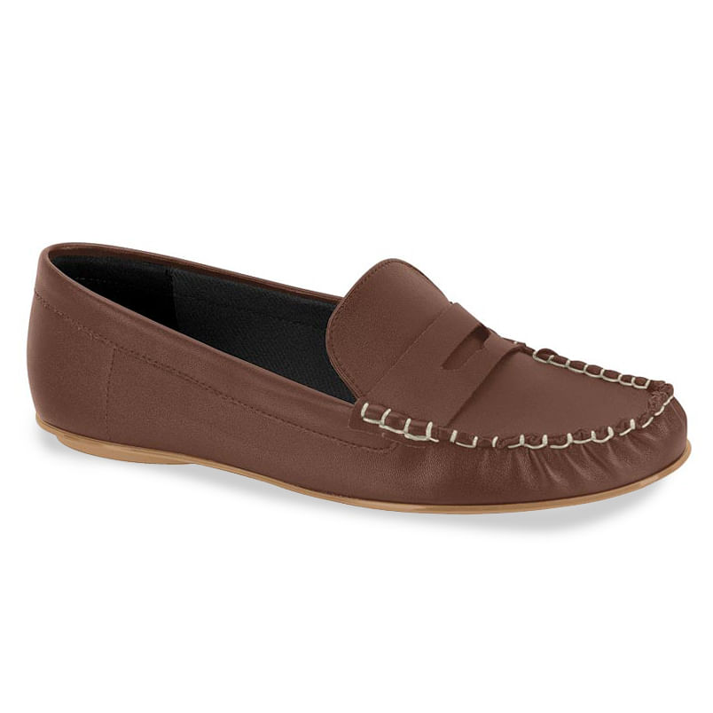 Sapato Mocassim Vizzano Marrom Feminino