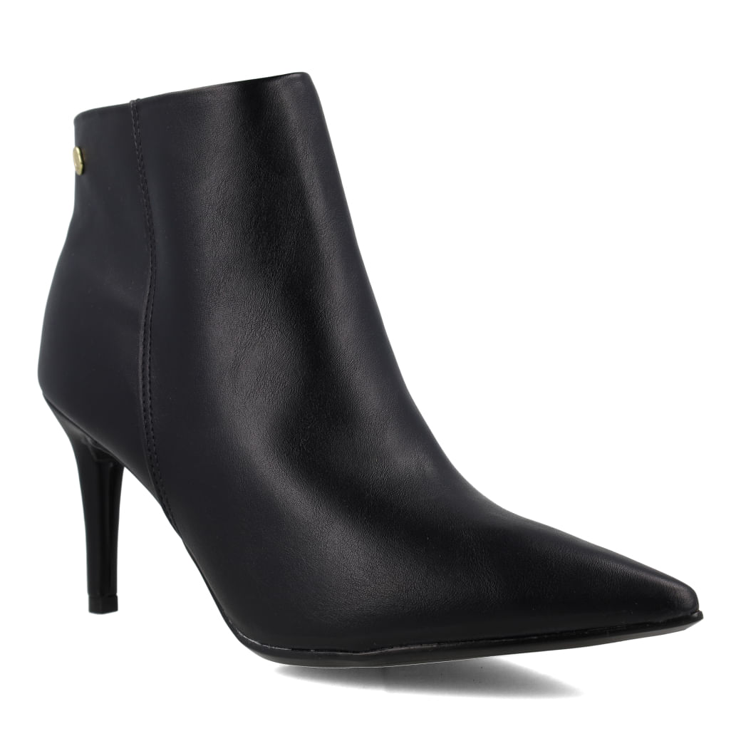 Bota Vizzano salto fino feminina preta vista lateral