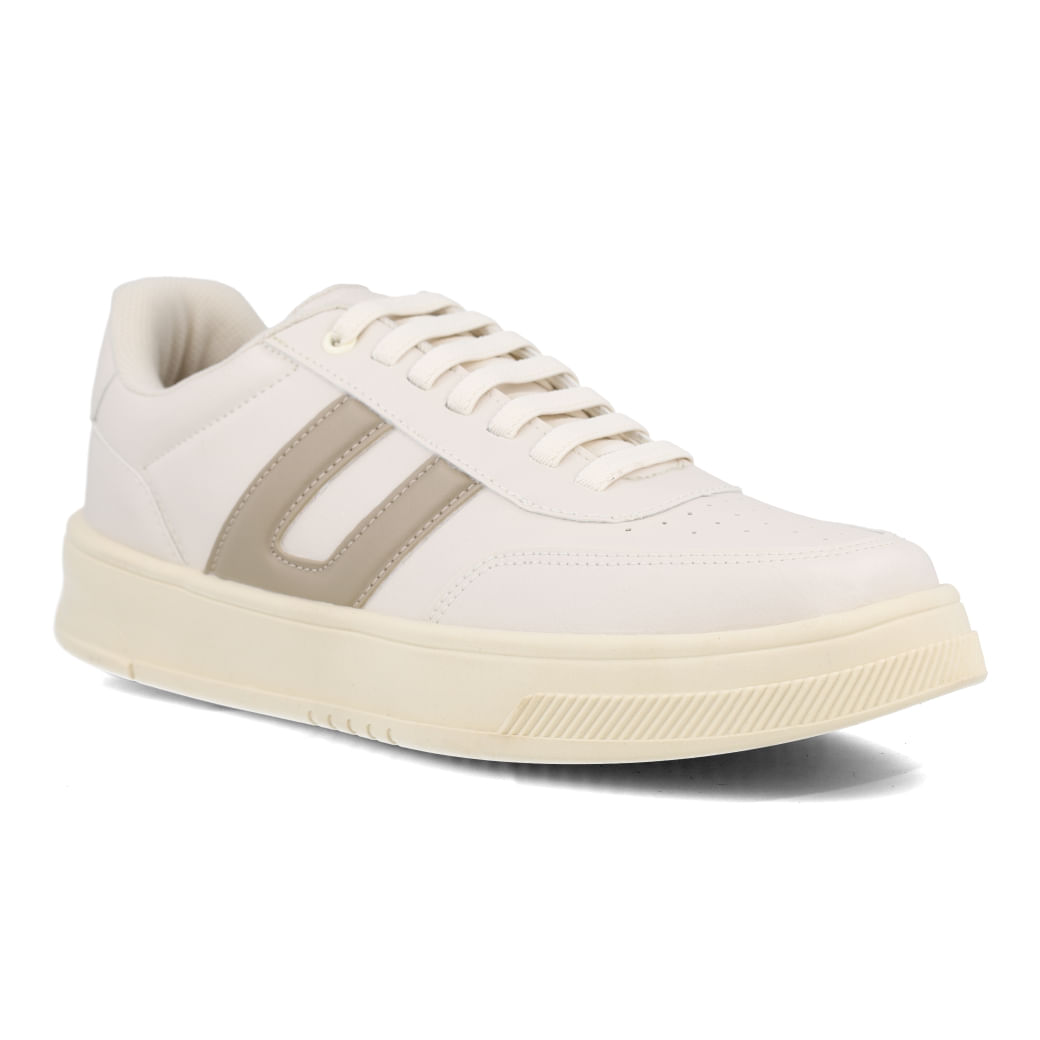 Tênis Casual Constantino branco masculino vista lateral para ajuste
