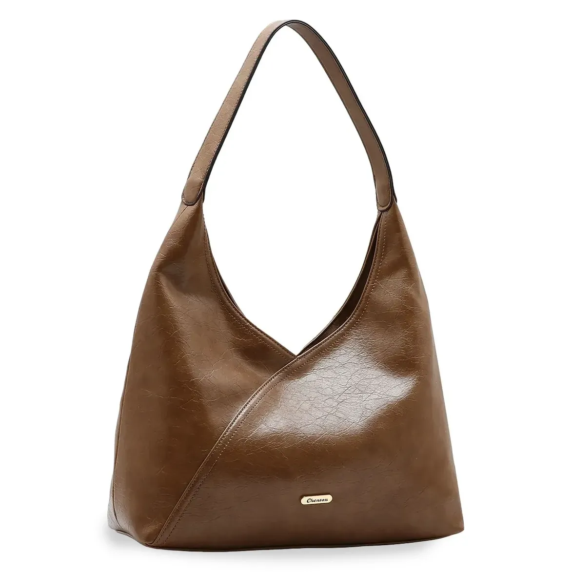Bolsa Hobo Chenson Boho Chic Marrom Feminina vista frontal