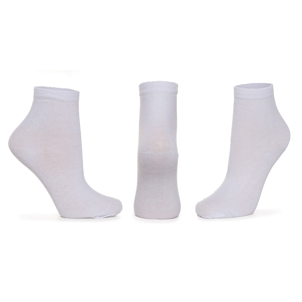 Meia casual infantil preta Done Head vista lateral mostrando detalhes