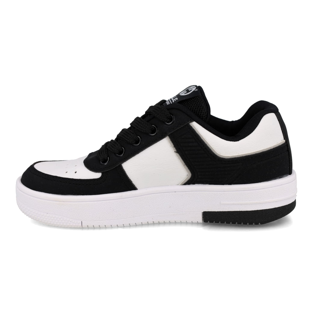 Tênis casual Ollie ProMax Juvenil Preto em fundo branco para ajuste de tamanho