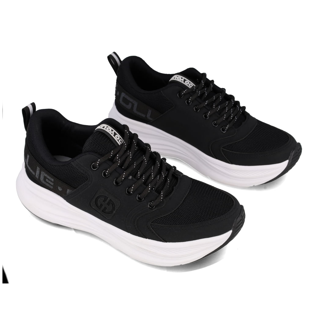 Tênis casual Ollie Virtus masculino preto para uso diário e casual