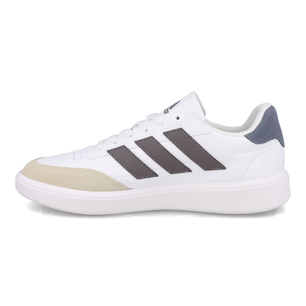 Tênis Adidas Courtblock Branco Masculino mostrando sola e detalhes