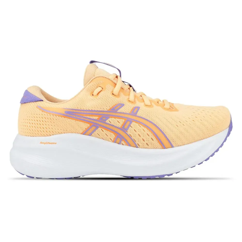 Tênis Asics Gel Excite 11 Feminino Laranja vista frontal com design em malha e solado branco