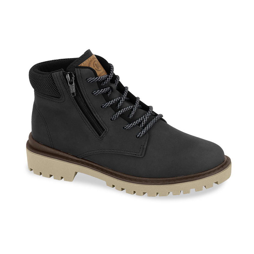 Bota Molekinho infantil vista lateral mostrando zíper e detalhes