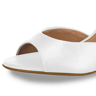 Sandália Vizzano Salto Bloco Elegance Feminina branca vista inferior