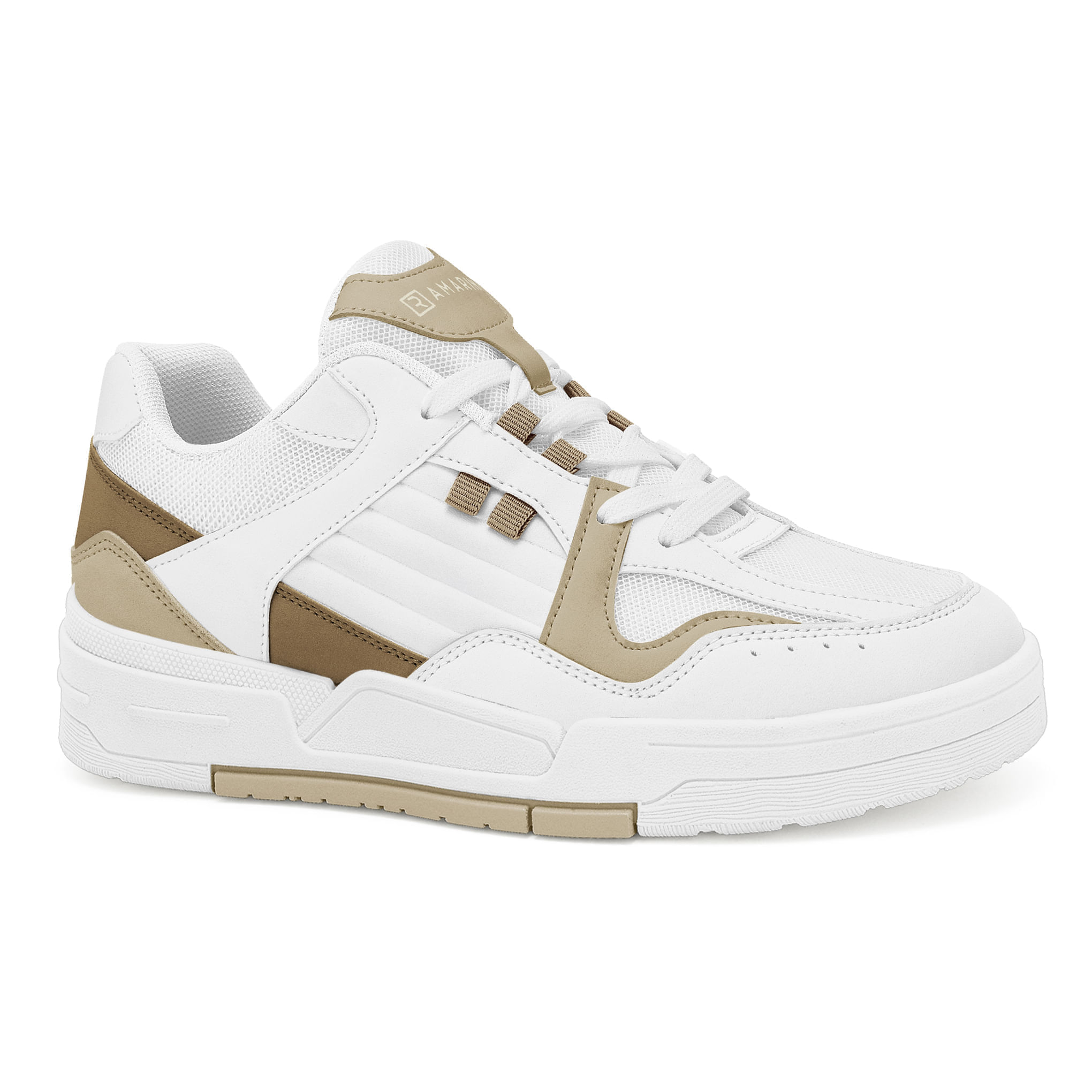 Tênis Casual Ramarim Camurça Off White Feminino
