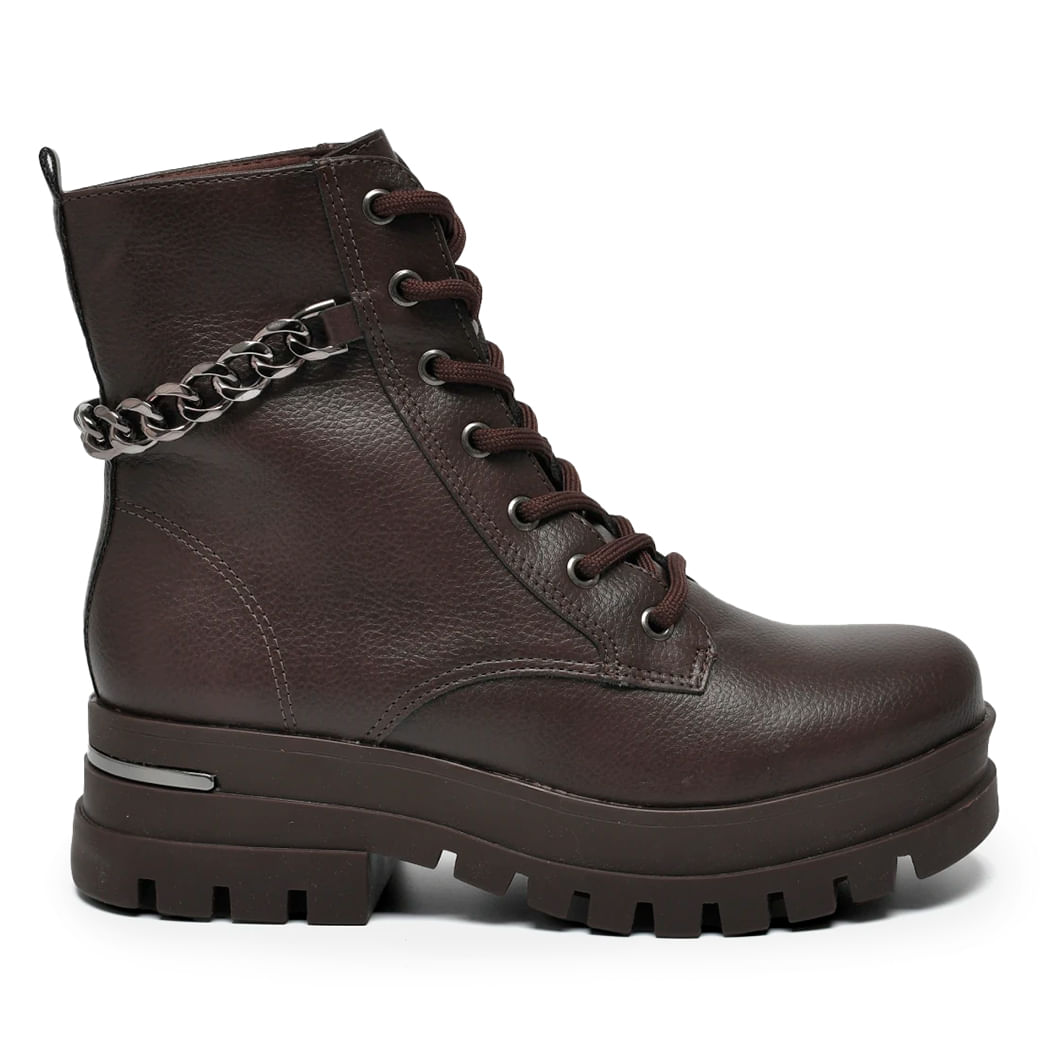 Bota Coturno Via Marte Marrom Tratorada
