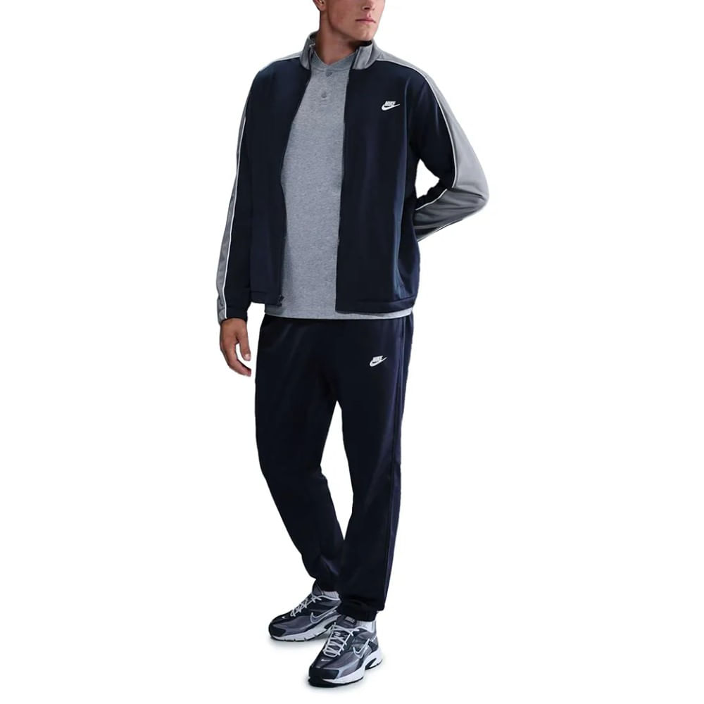 Agasalho Nike M CLUB PK TRK SUIT Azul/Cinza Confortável | Paquetá