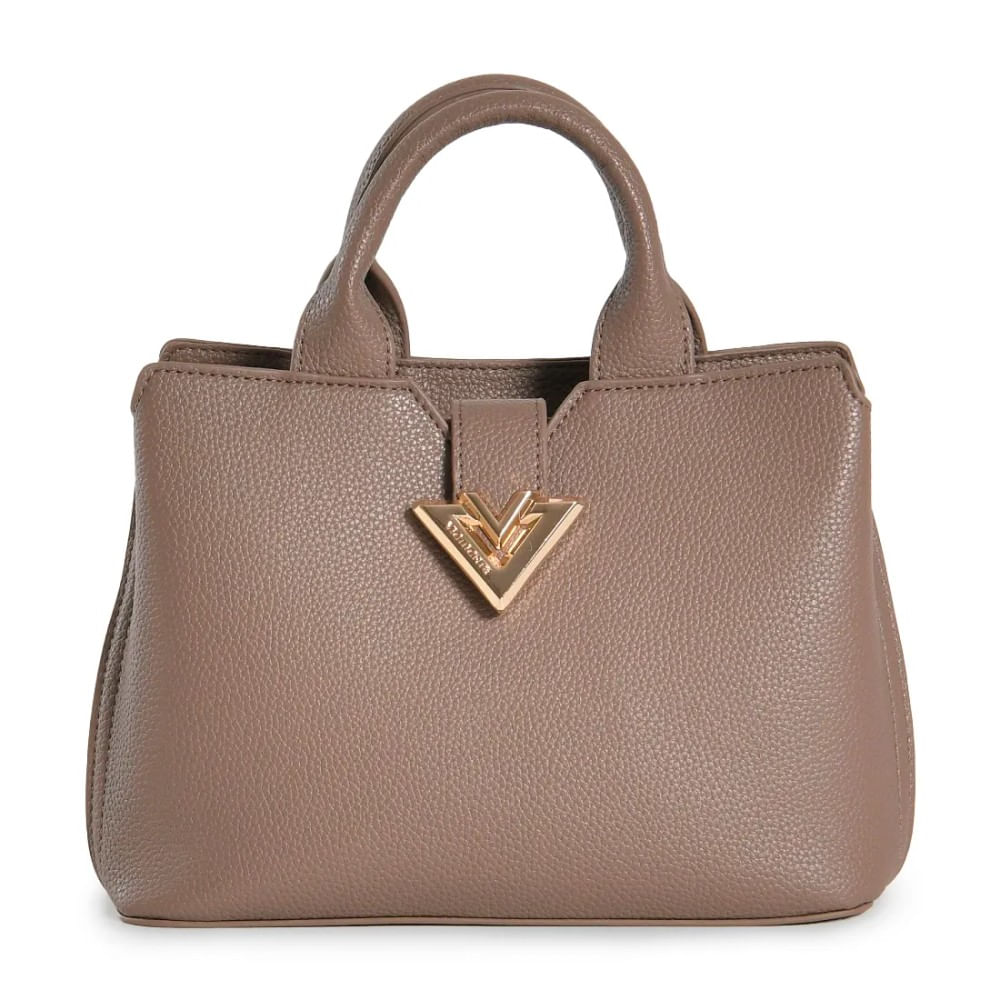 Bolsa de Ombro Feminina Fendi Via Marte Bege Casual
