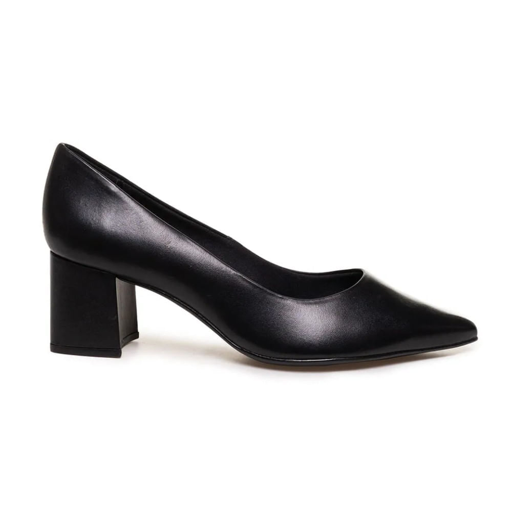 Scarpin Bottero Salto Bloco Feminino Preto Social