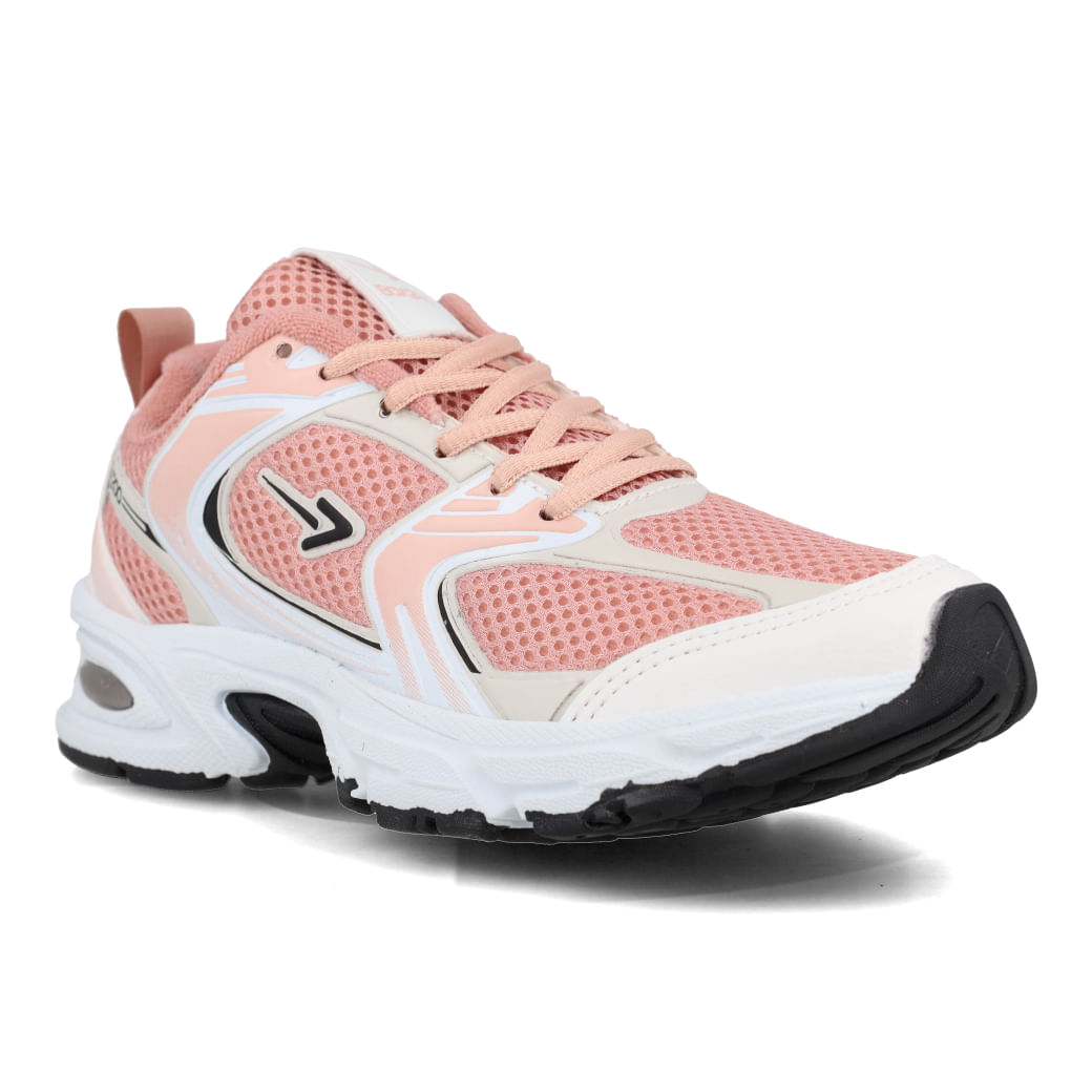 Tênis feminino branco Box200, vista frontal e lateral, design casual com detalhes em mesh