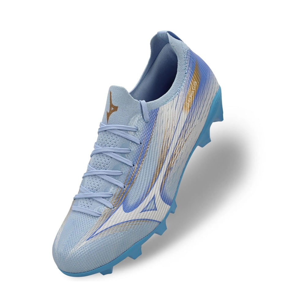 Chuteira Campo Mizuno Alpha MD Azul: Performance e Precisão | Oscar