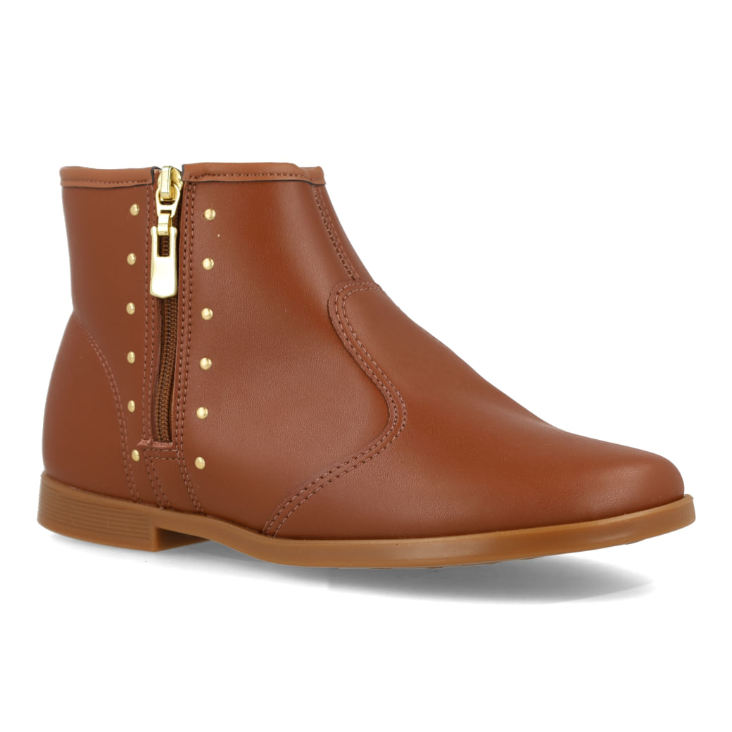 Bota Molekinha castanho infantil vista lateral para ajuste e conforto