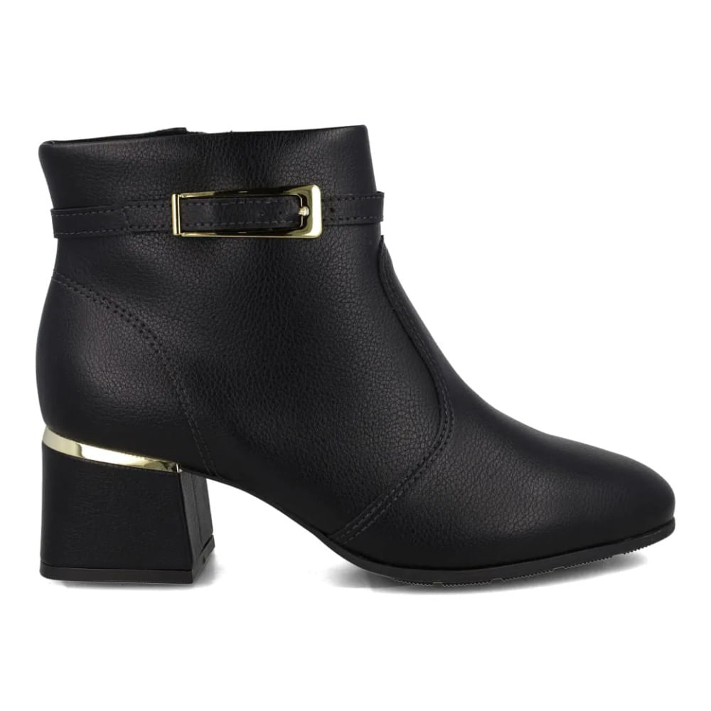 Bota Ankle Boot Modare Fivela Feminina Preta