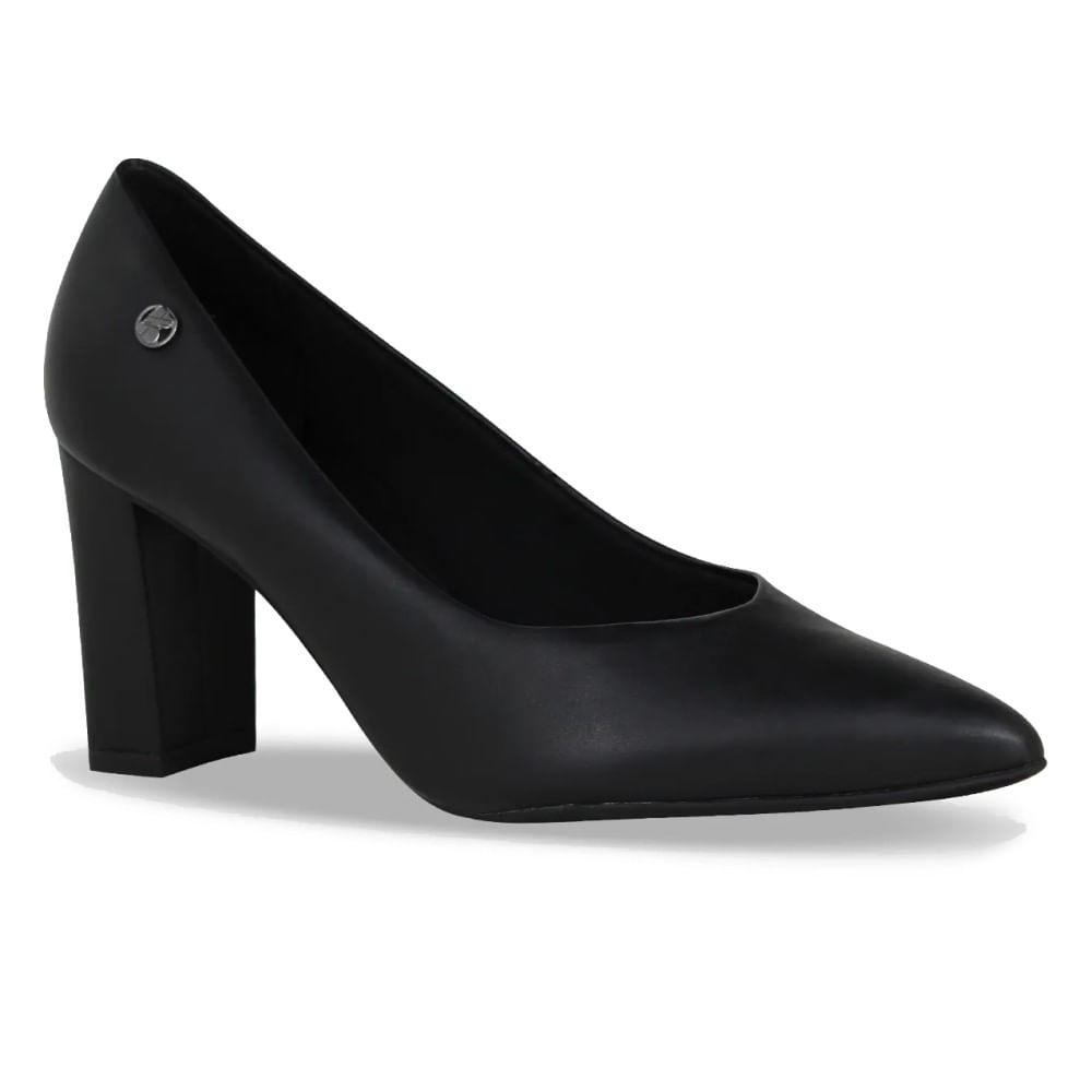 Scarpin Bottero Feminino Preto Couro Casual