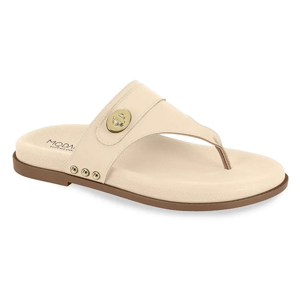 Rasteira Modare Ultra Soft Feminino Creme Casual