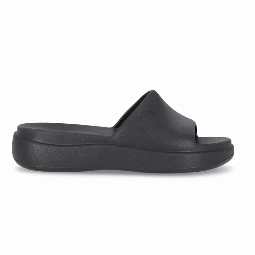 Chinelo Piccadilly Marshmallow Plataforma Nuvem Feminino Preto