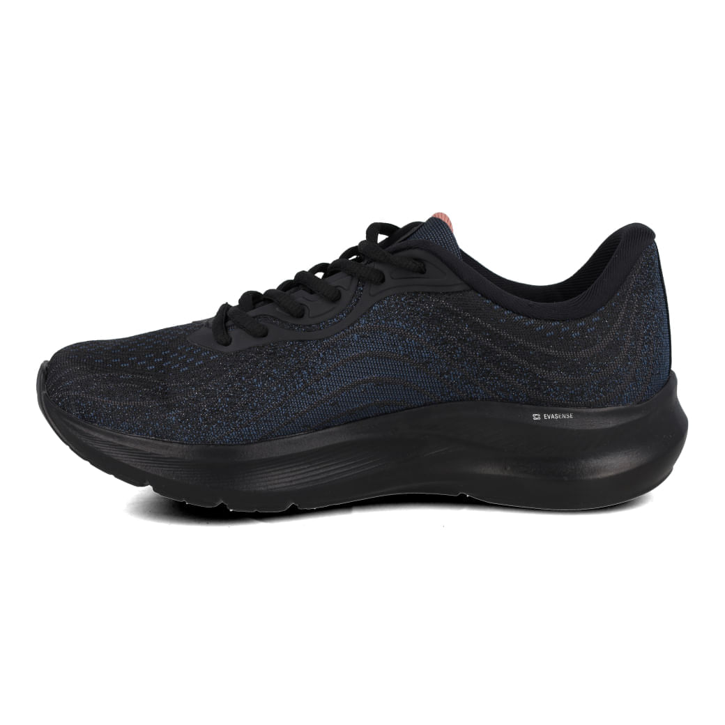 Tênis Olympikus Venus 3 Treino Feminino Preto em vista frontal, ideal para avaliação de ajuste