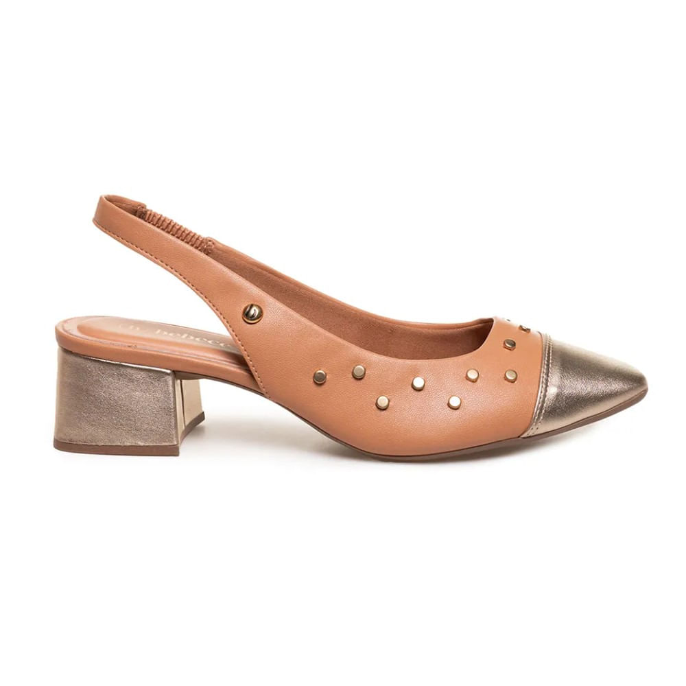 Scarpin Bebecê Slingback Feminino Bege