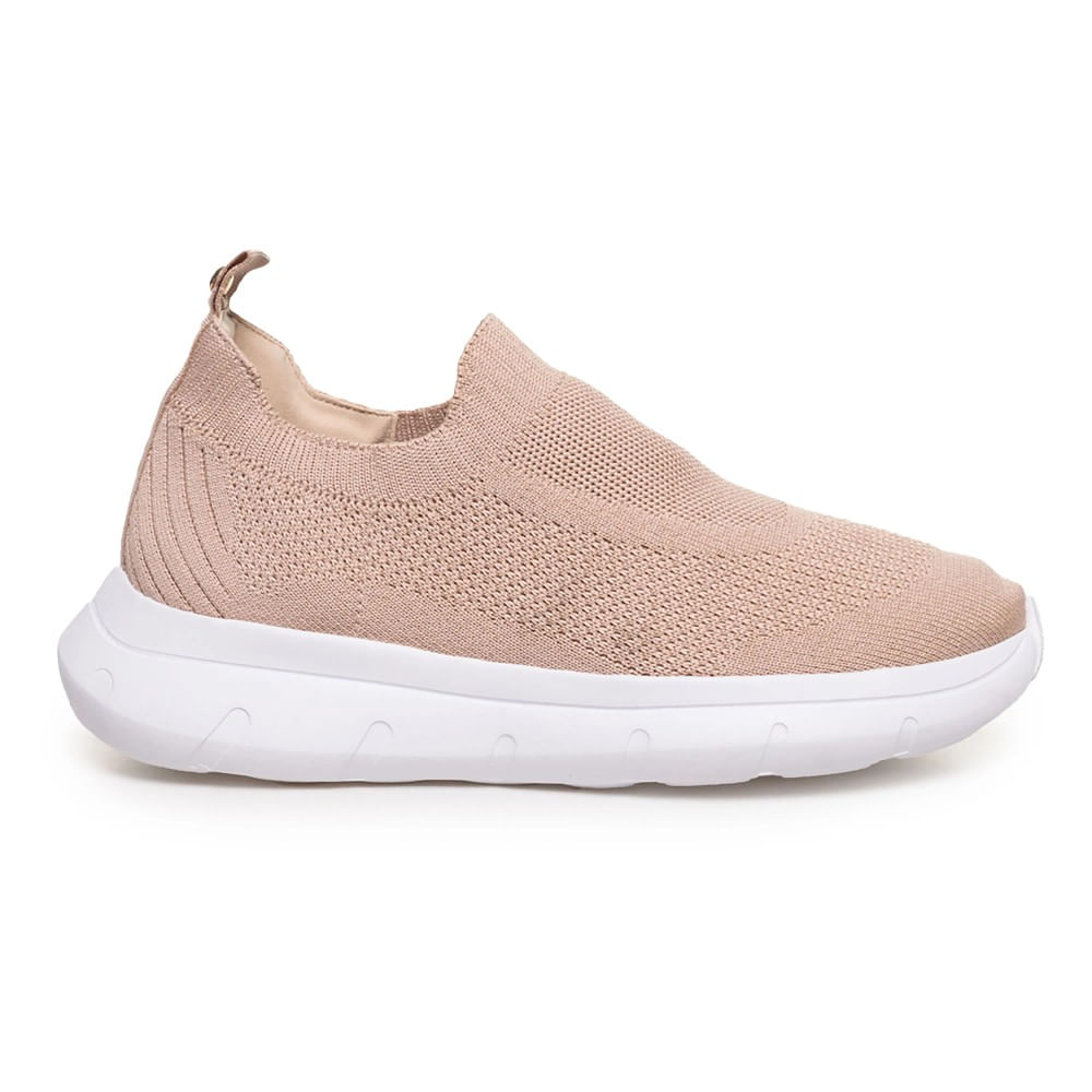 Tênis Bebecê Slip On Feminino Bege