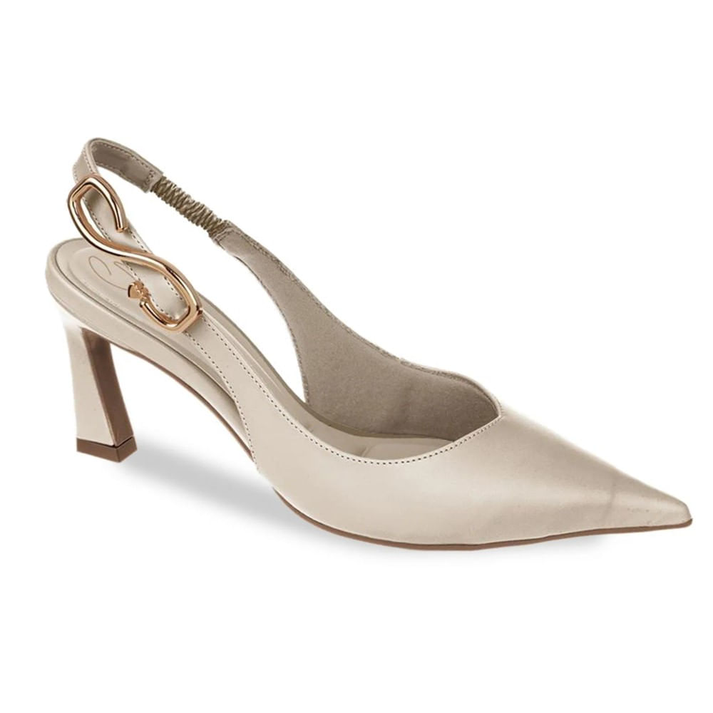 Scarpin Slingback Bebecê Simone Mendes Feminino Off White