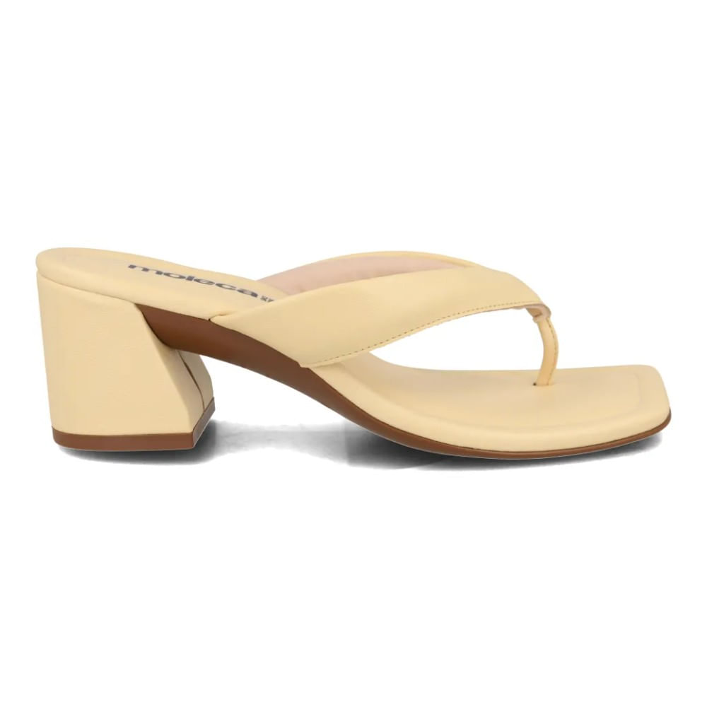 Tamanco Moleca Salto Bloco Feminino Creme