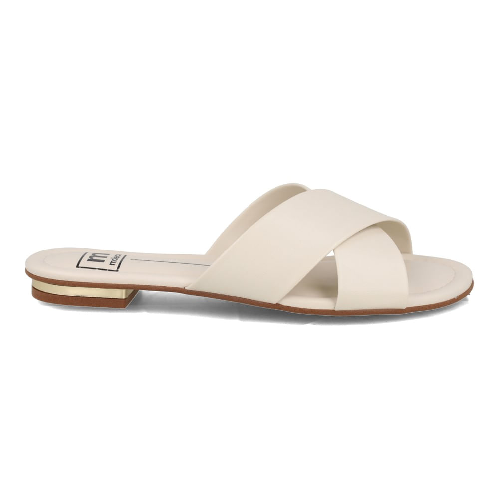 Rasteira Moleca Tranversal Feminino Branco Off