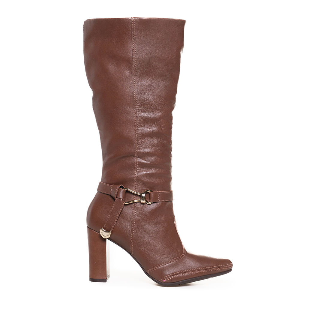 Bota Ramarim Casual Feminina cor capuccino vista frontal