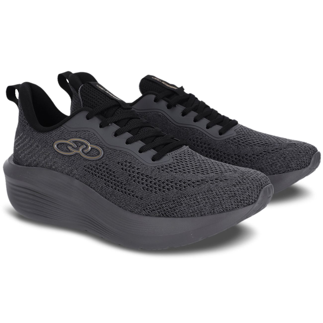 Tênis Feminino Esportivo Tecido Olympikus Preto Branco-1744114238194