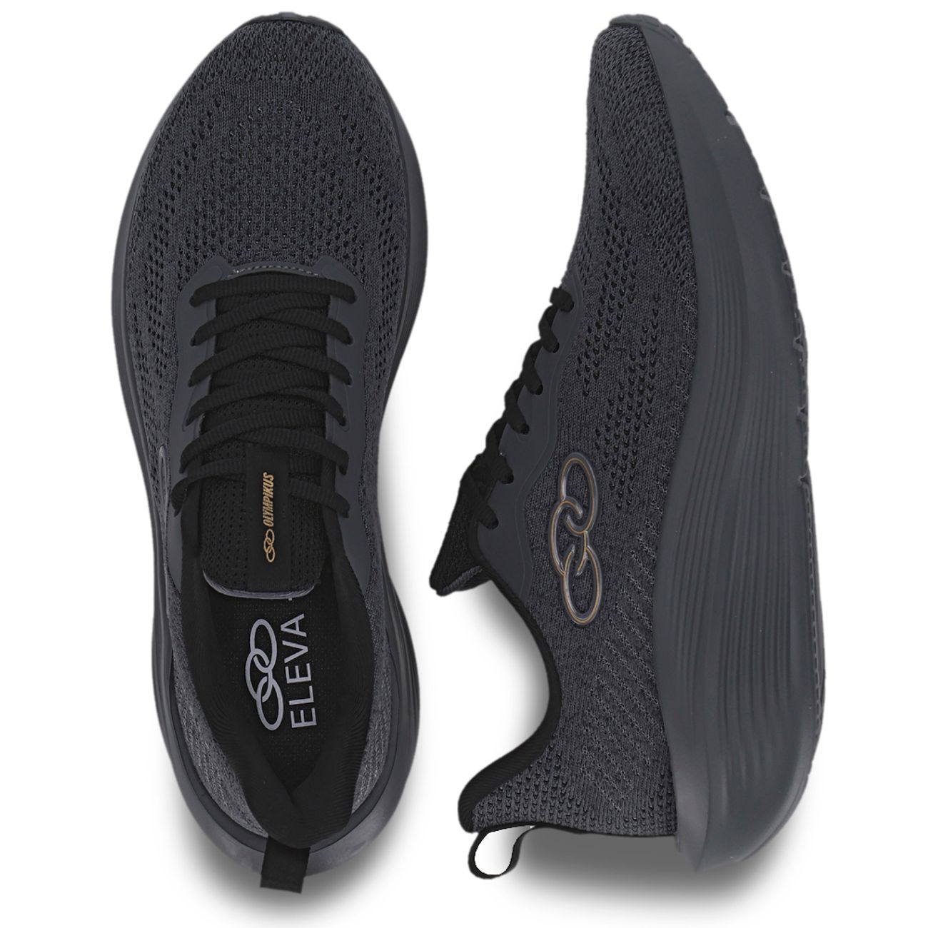 Tênis Feminino Esportivo Tecido Olympikus Preto Branco-1744114259355