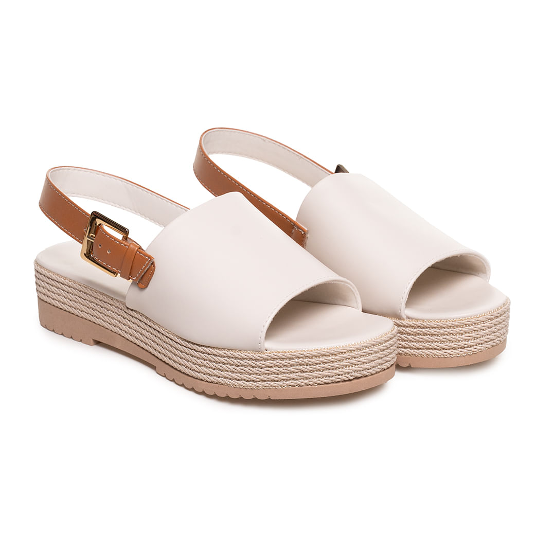 Sandália Feminina Anabela Fivela Quiz Salto Baixo 5cm Oscar