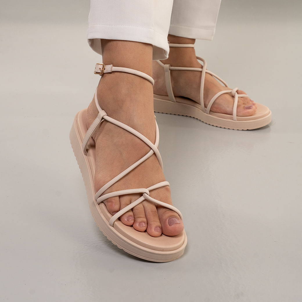 Sandalia Plataforma Sandalia Flat Bebece Sandália Feminina Anabela