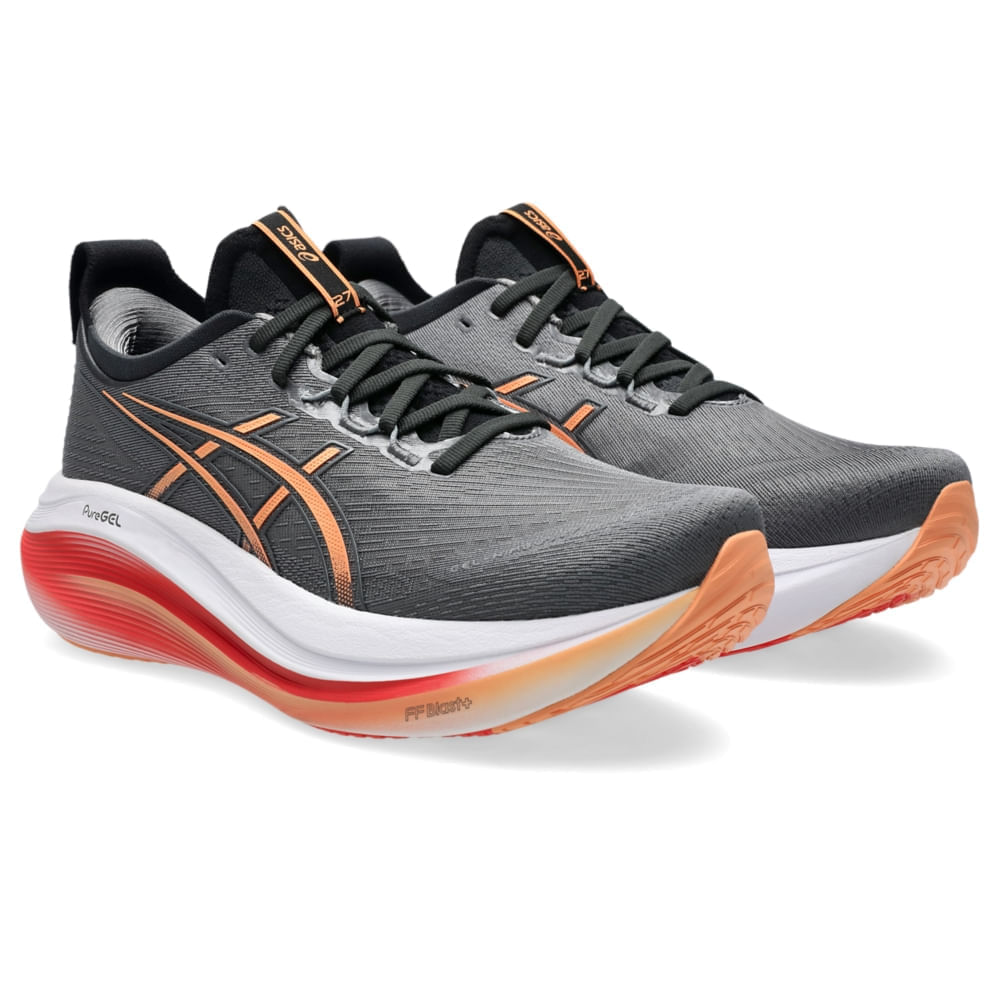 Tênis de Corrida Asics Gel Nimbus 27 Masculino Cinza-1745520447331