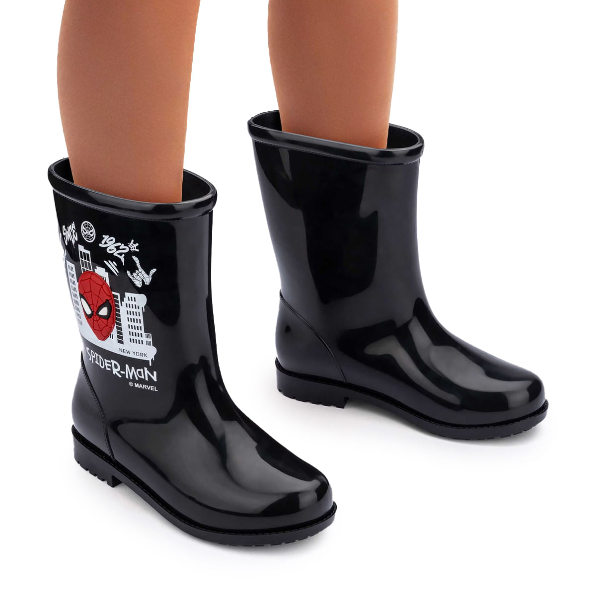 Galocha Grendene Kids Marvel Power Infantil Preta Oscar