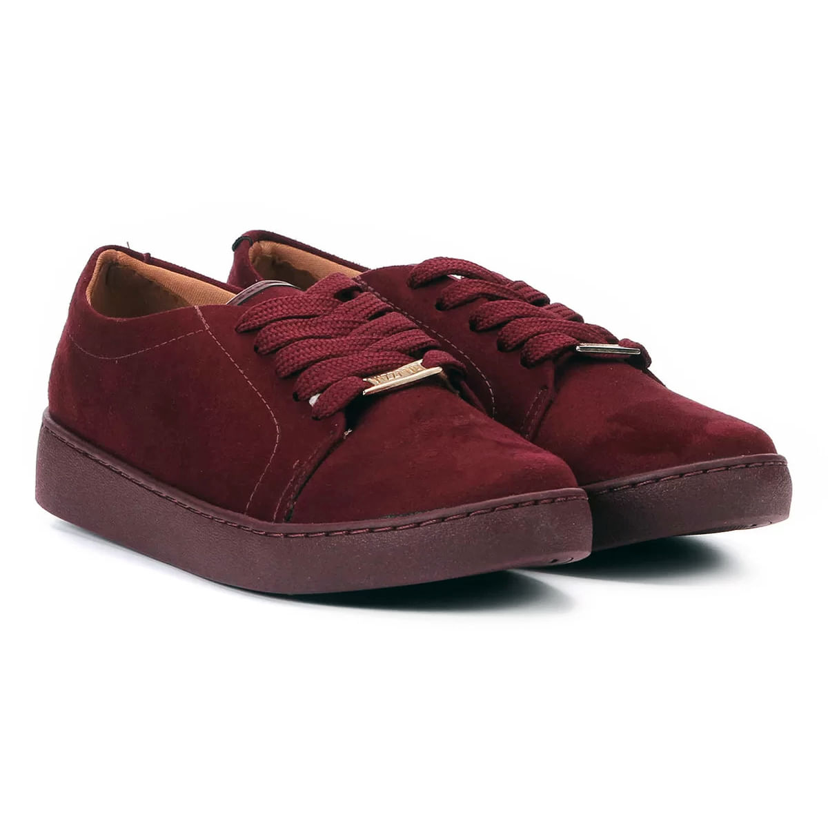 Tênis Casual Vizzano Camurça Feminino Vinho Oscar