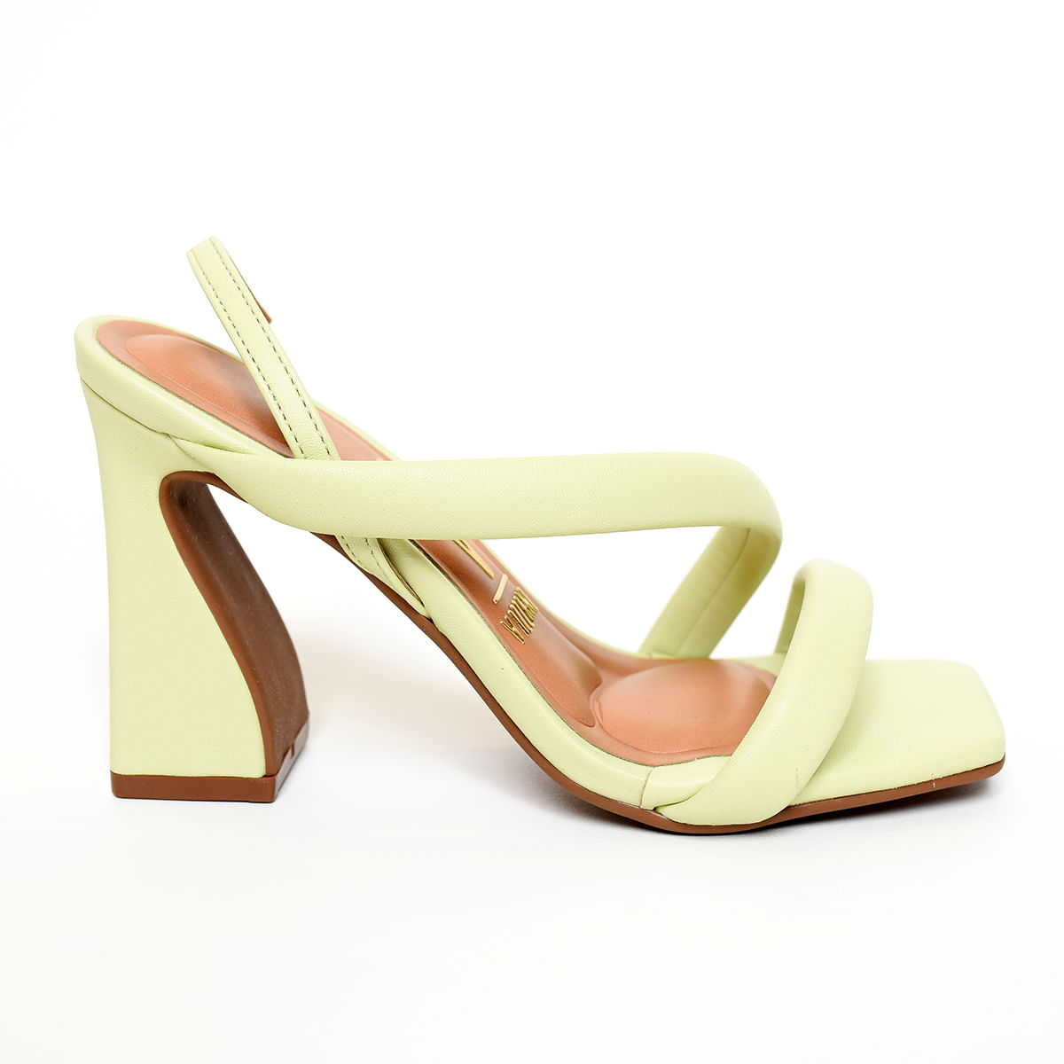 Sandália Vizzano Salto Bloco Feminina Verde Salto Médio Oscar - Main Image