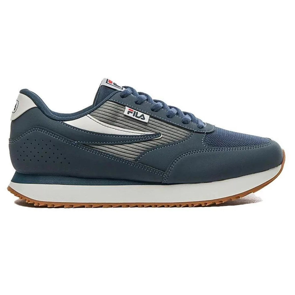 Tênis FILA Retro College masculino marinho perfil lateral direito
