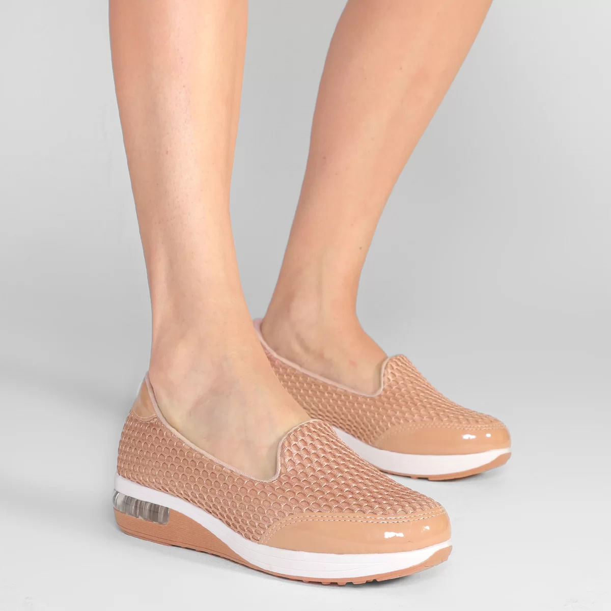 Tênis Slip On Modare Tela Sport Feminino Bege Oscar