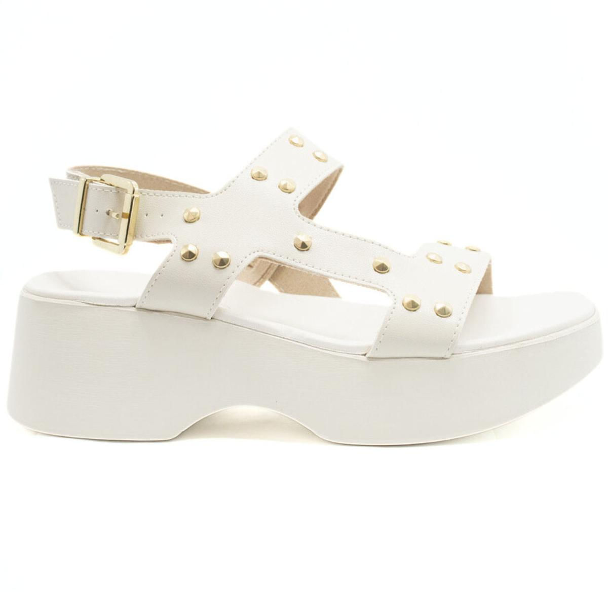 Sandália Moleca Plataforma Spikes Feminina Off White Oscar