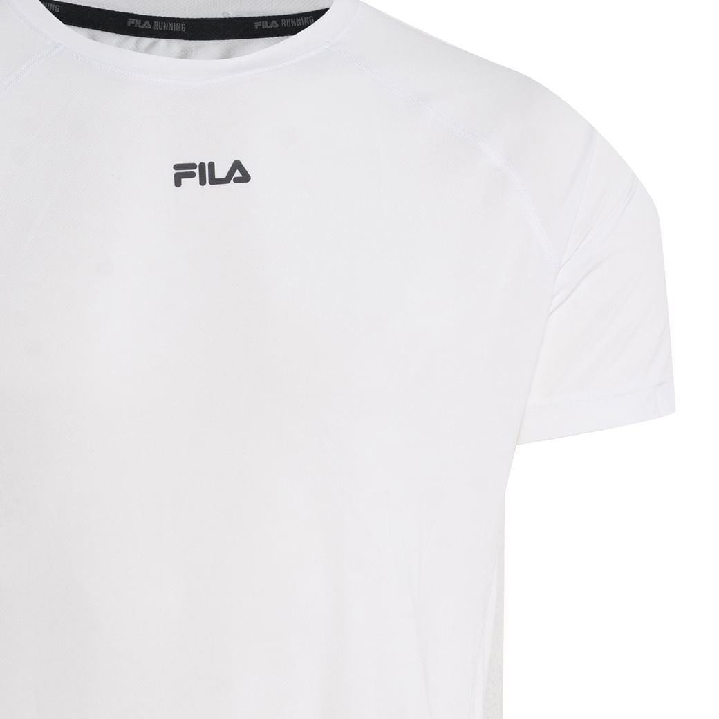 Camiseta Fila Bio III Fitness Masculina Branca Oscar