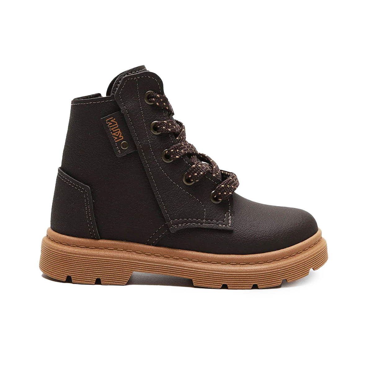 Bota Coturno Klin Infantil Tratorada Marrom Oscar