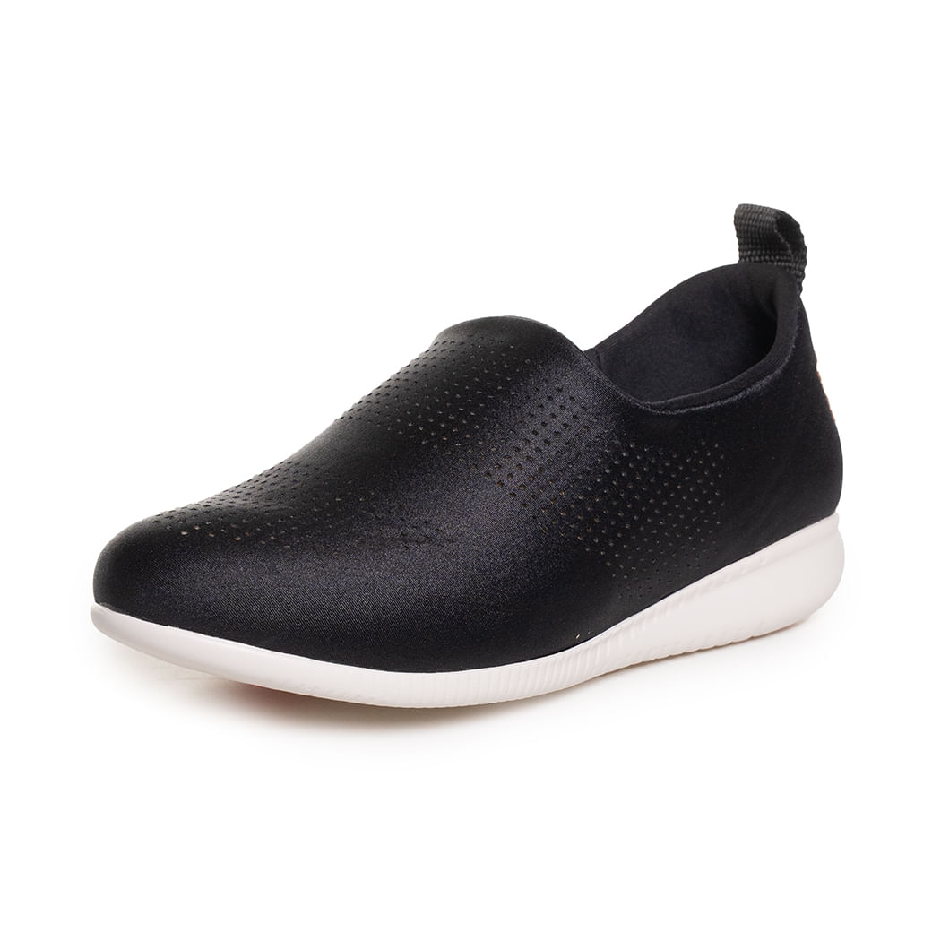 Tênis Usaflex Slip On Ultra Light Feminino Preto Oscar